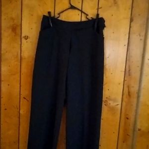 Black wide leg slack